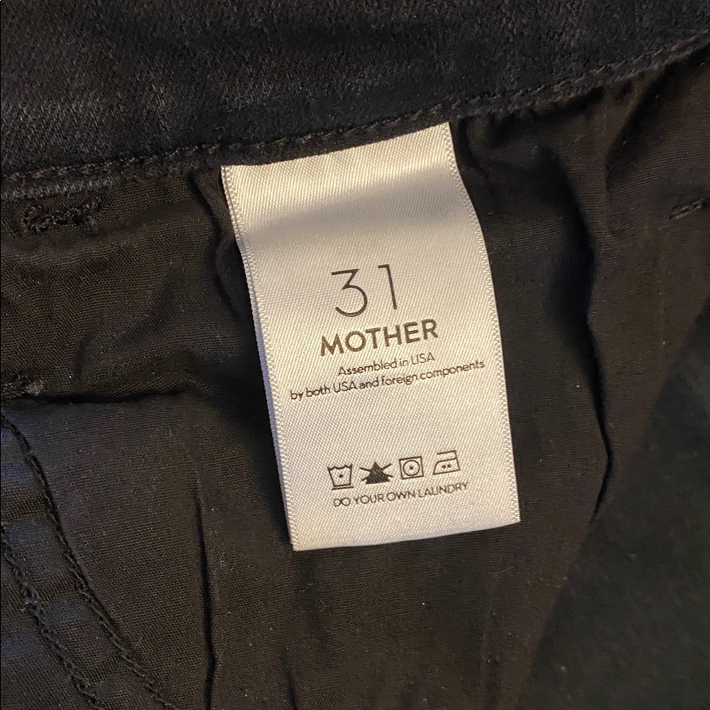 VGUC MOTHER Black Flare Jeans Size 31 - Picture 6 of 7